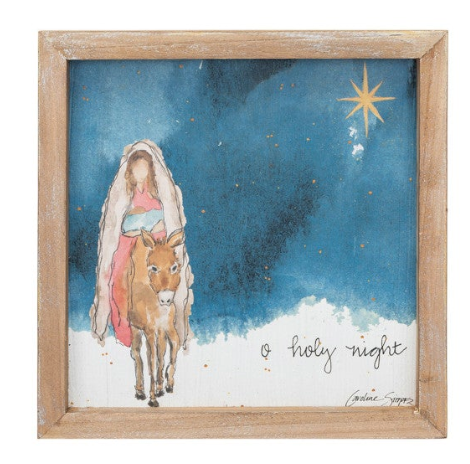 Oh Holy Night Stoneware Wall Decor