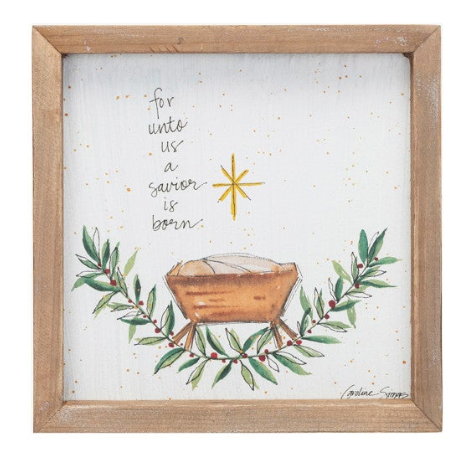 Oh Holy Night Stoneware Wall Decor