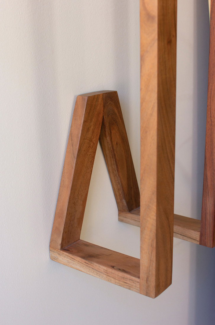 Wooden Wall Towel Rack