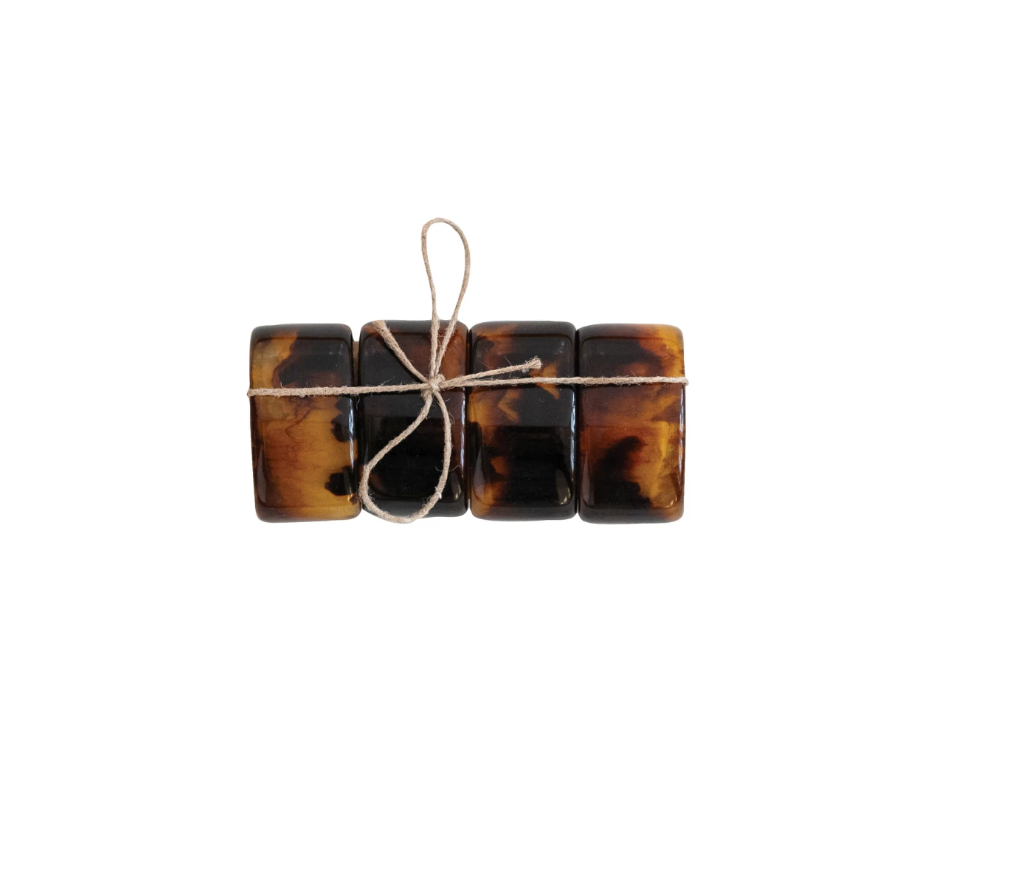 Tortoise Shell Napkin Rings
