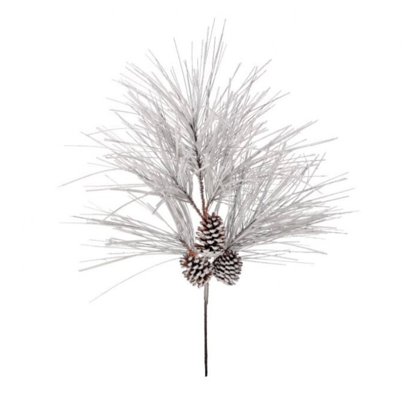 Long Snow Pine W/Cones Spray