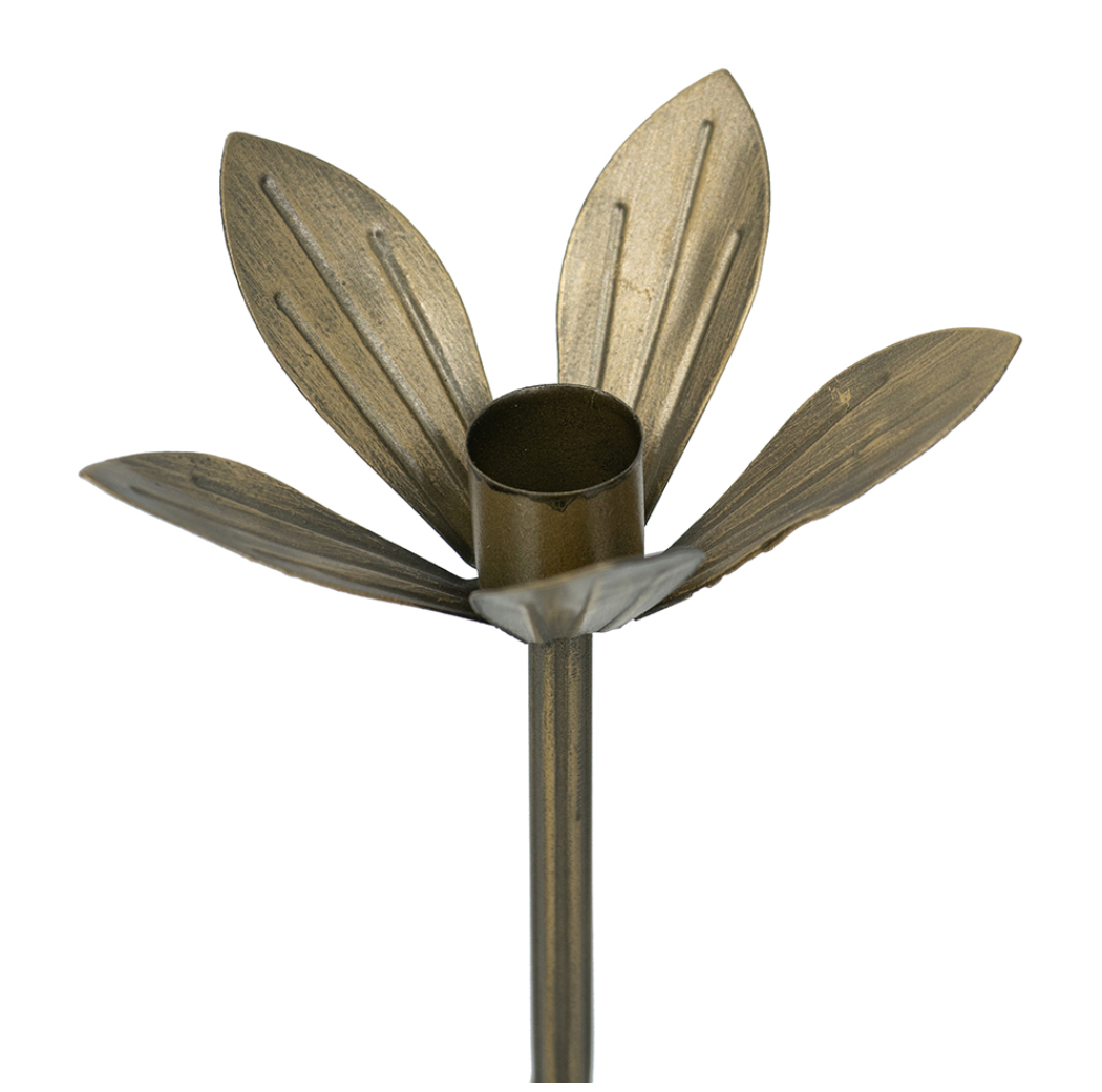 Gold Iron Floral Candelabra