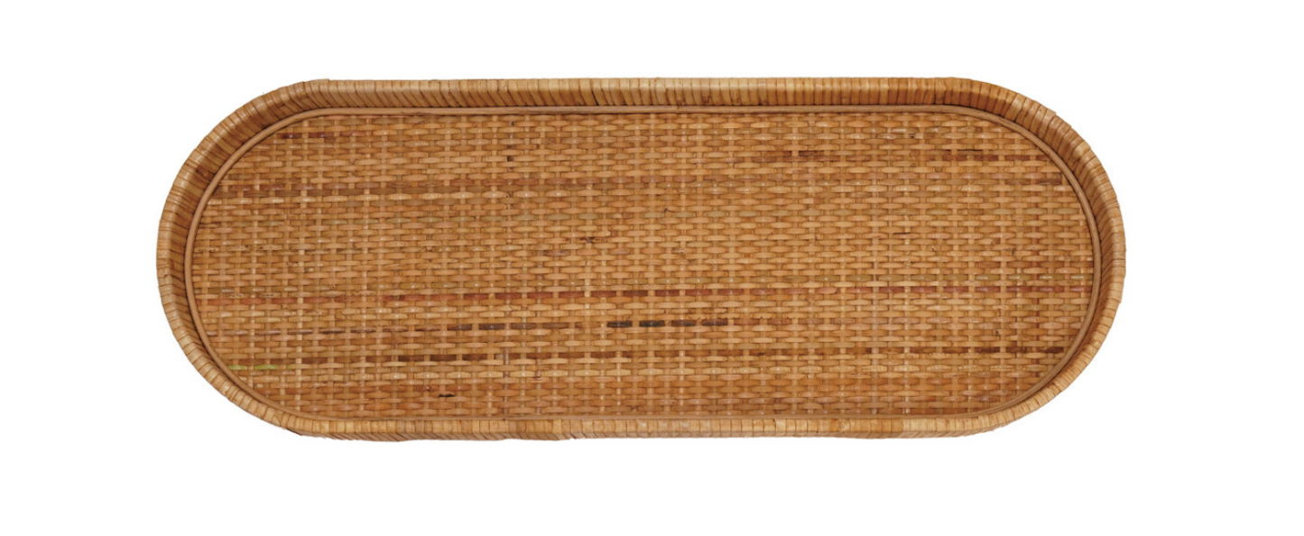 Oval Rattan Trays