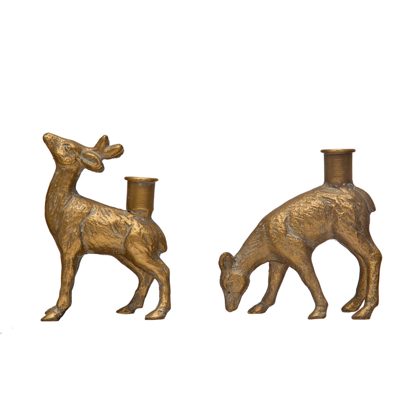 Gold Deer Taper Candle Holder