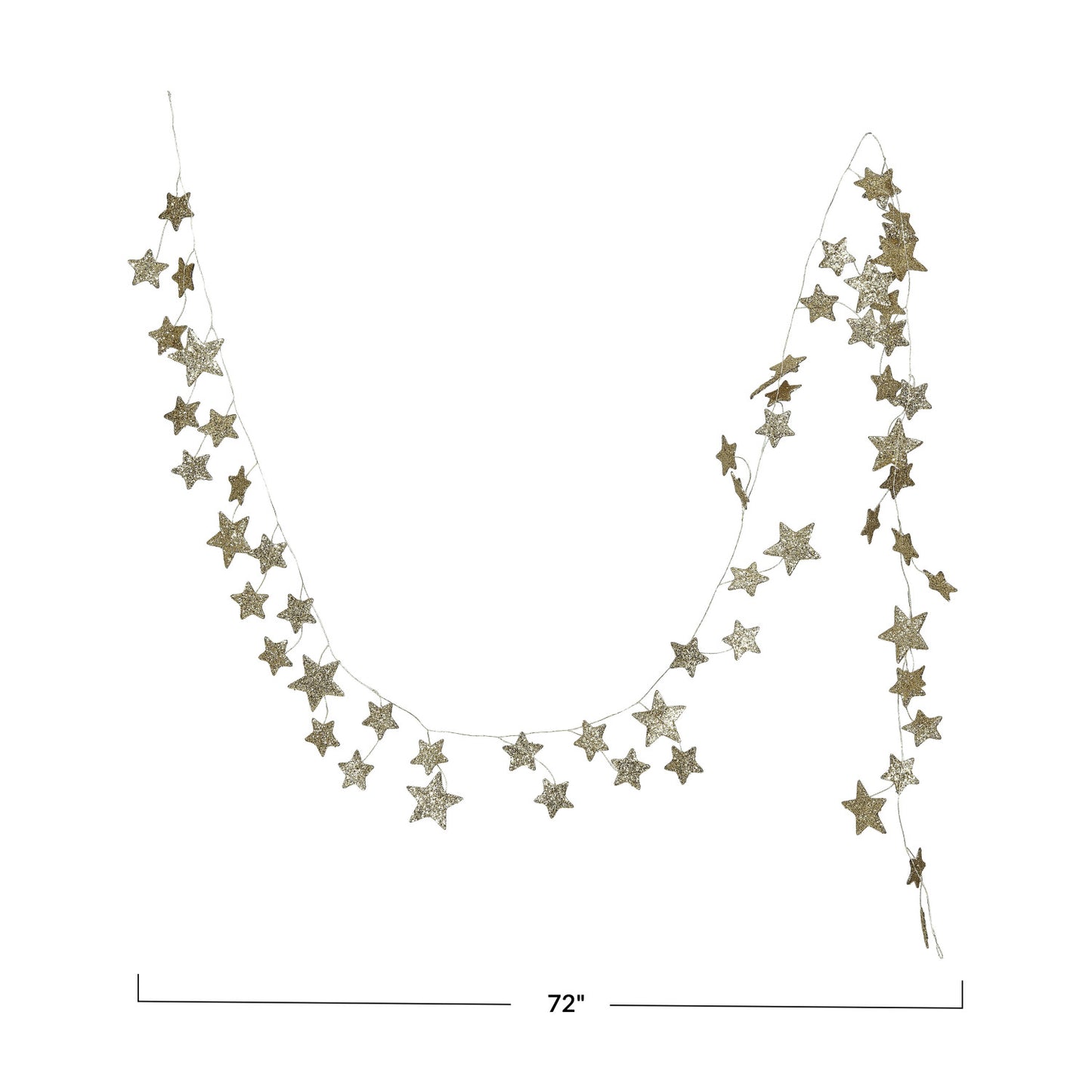 Glitter Paper Star Garland