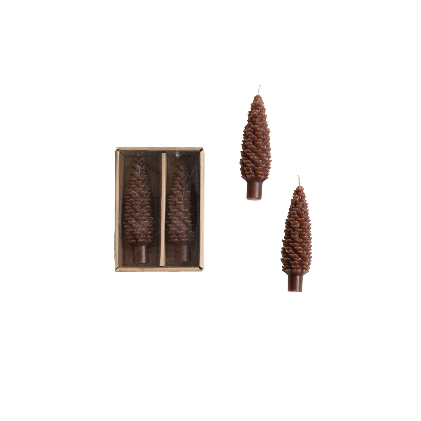 Pinecone Taper Candles