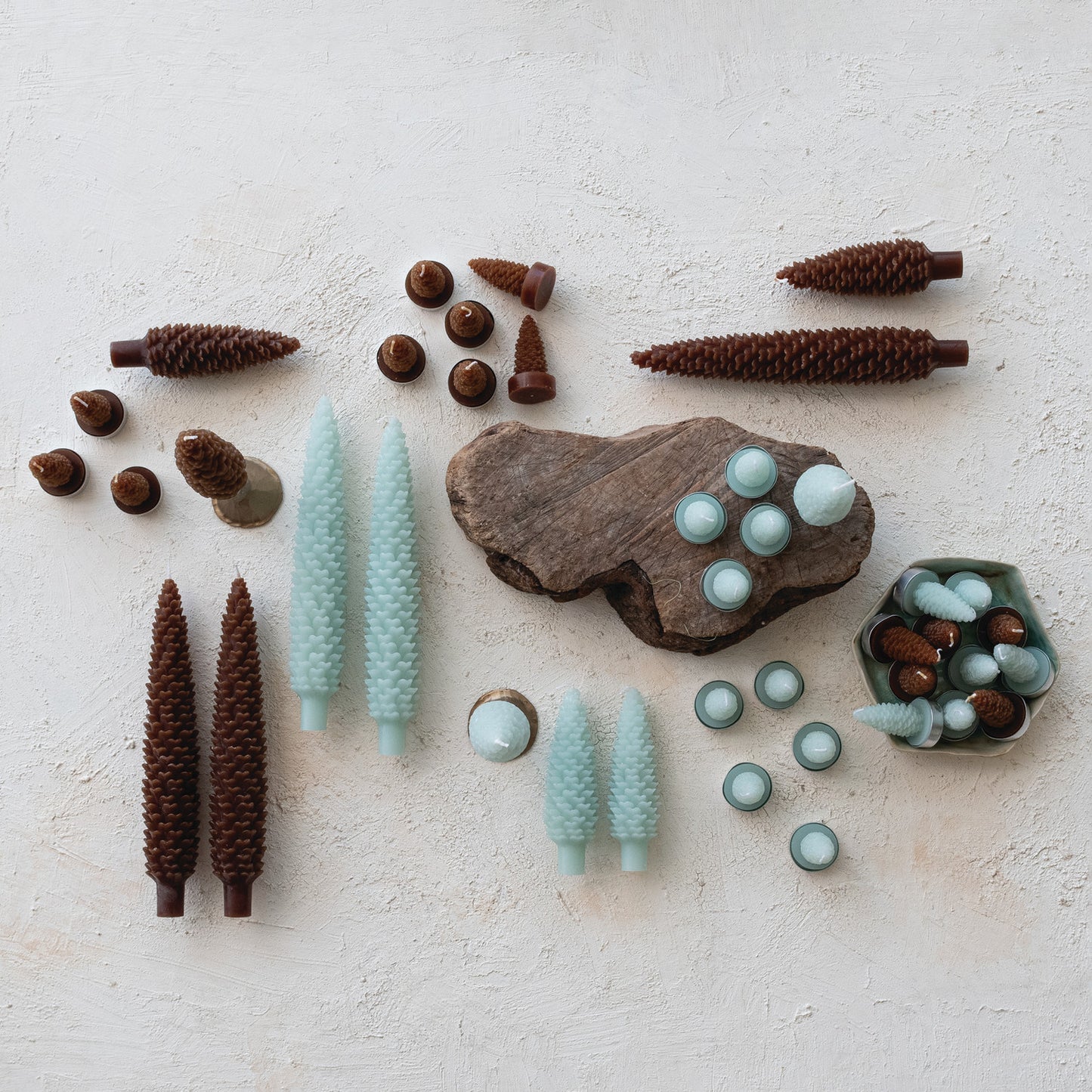 Pinecone Taper Candles