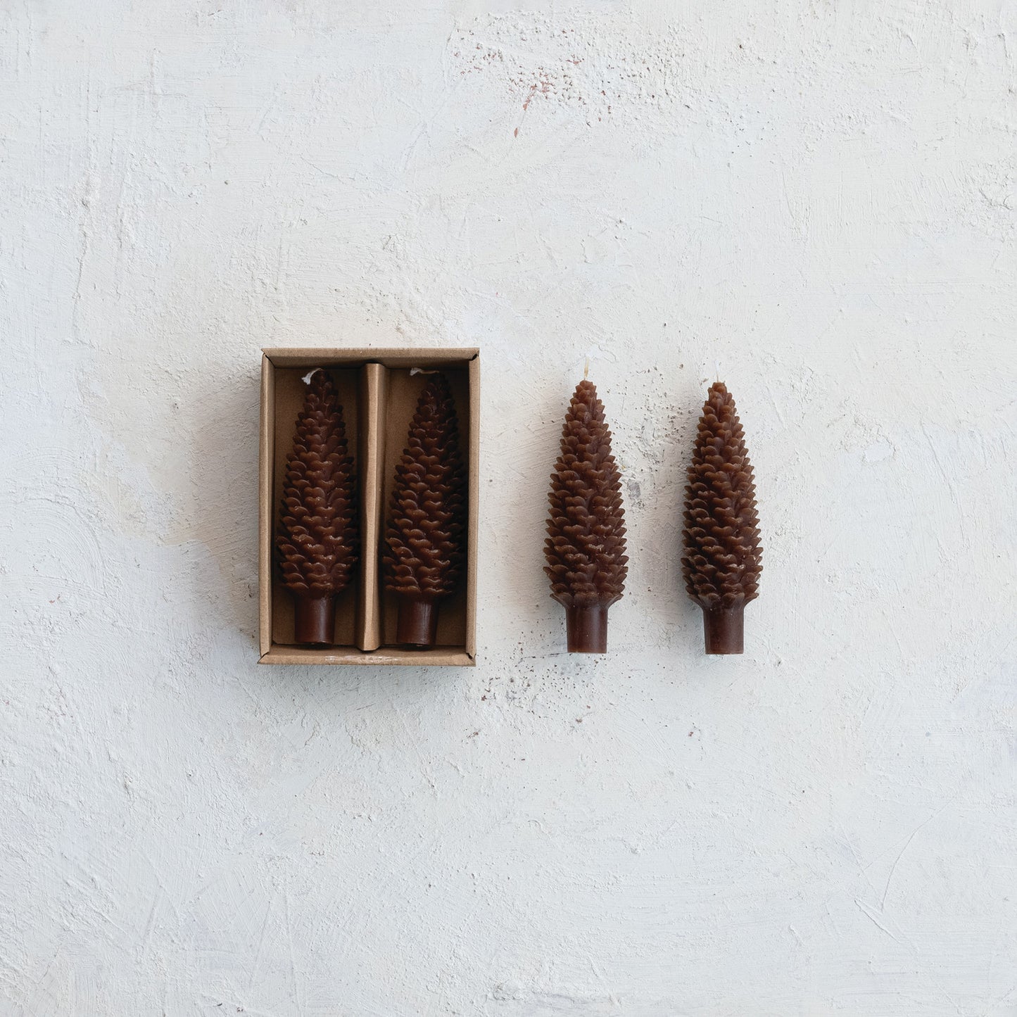 Pinecone Taper Candles