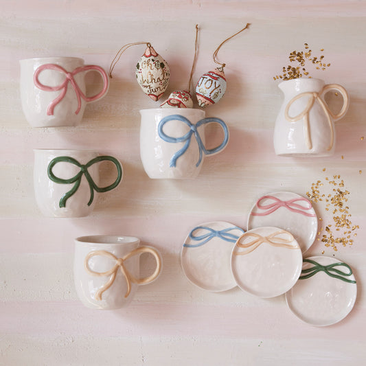 Stoneware Mug with Bow