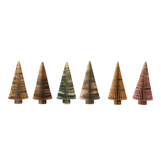 6" Colorful Paper Folding Trees