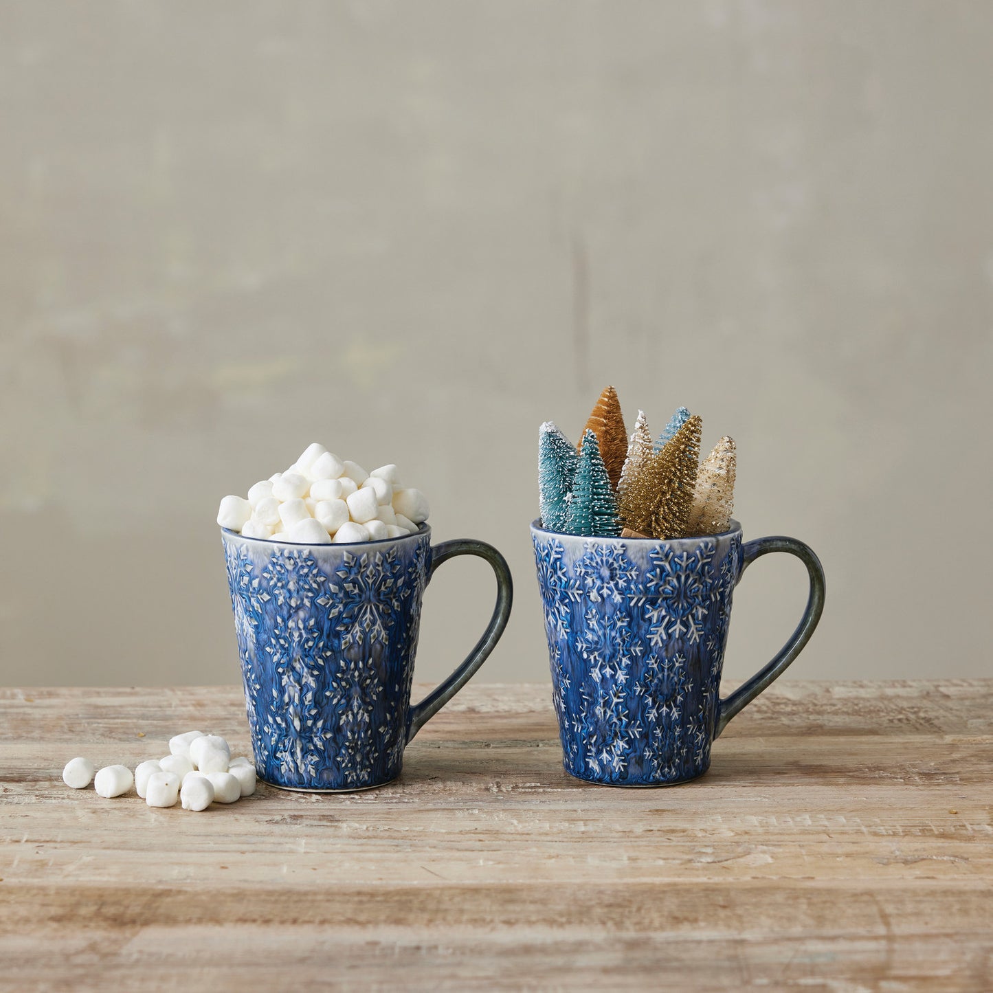 Debossed Stoneware Silent Night Mug