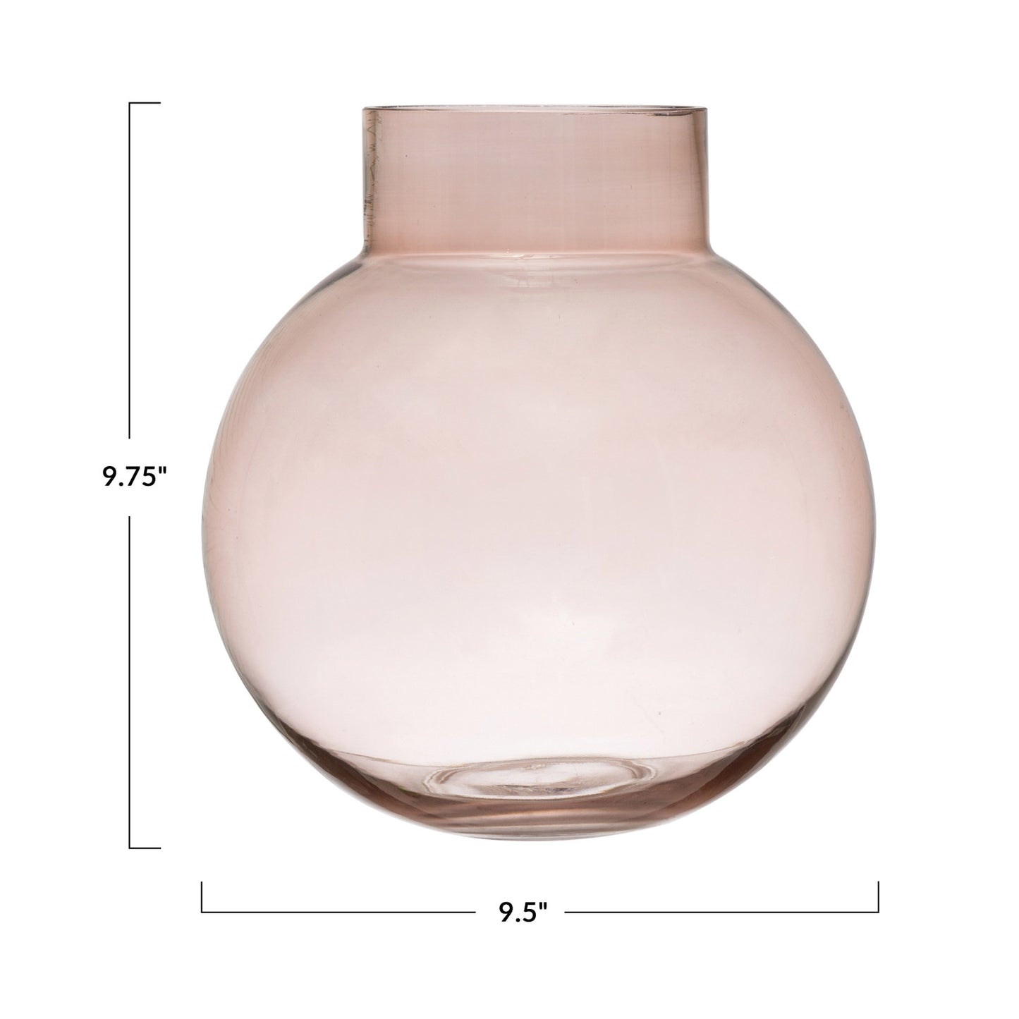 Rose Colored Glass Vase
