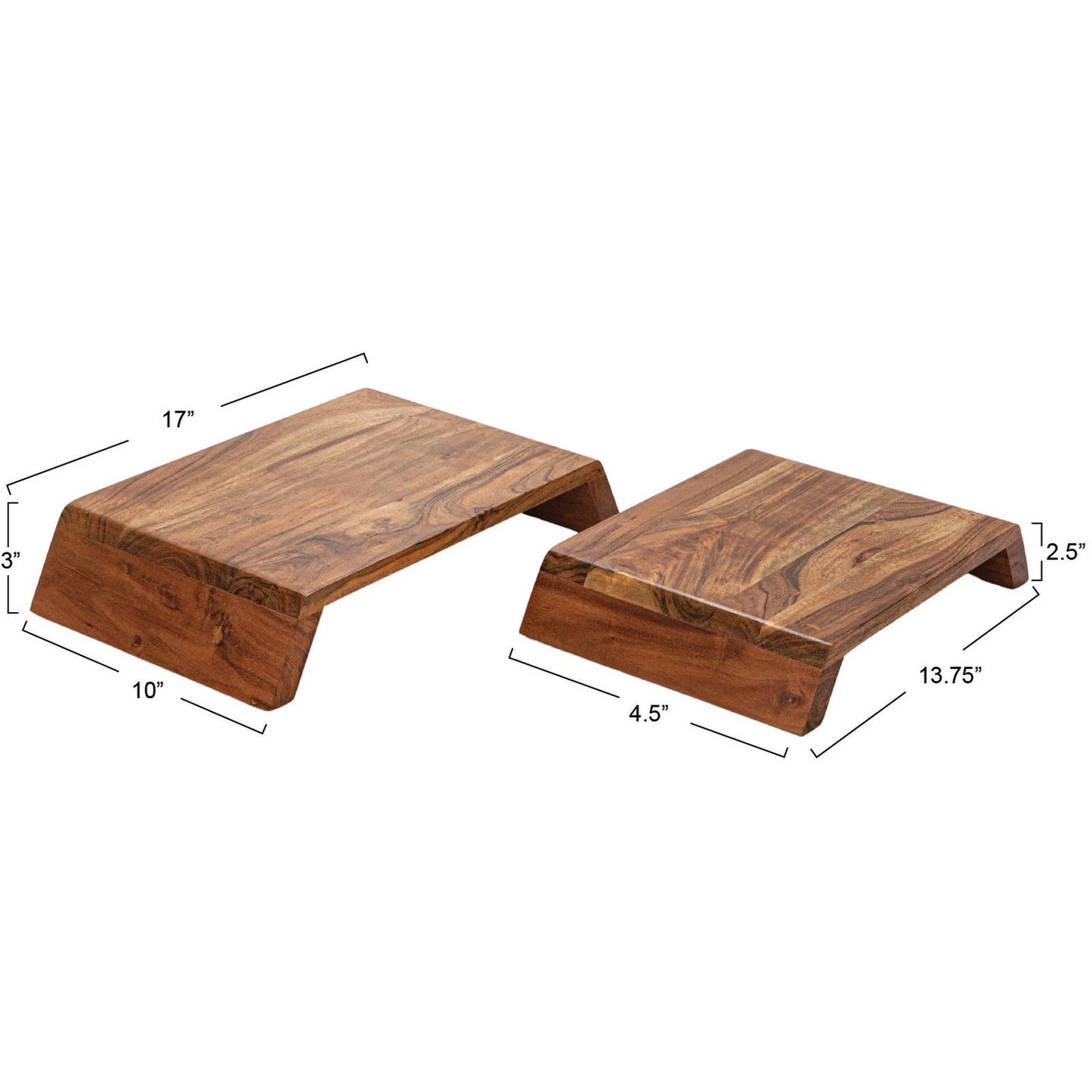 Acacia Wood Nesting Pedestals