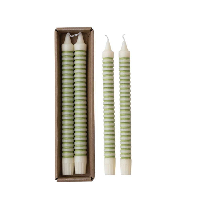 Stripe Taper Candles
