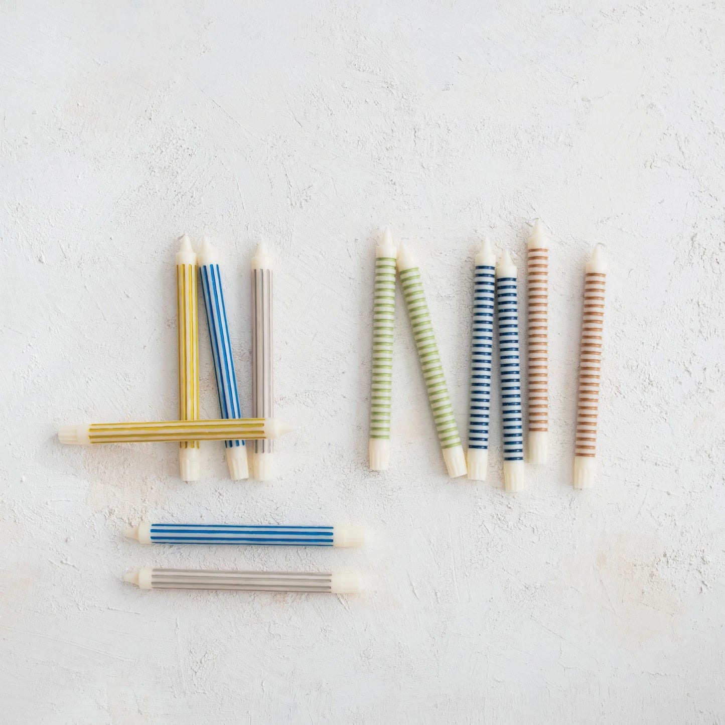 Stripe Taper Candles