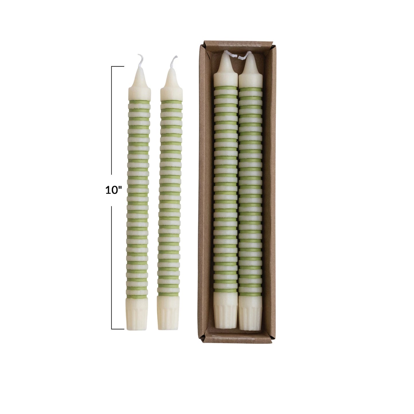 Stripe Taper Candles
