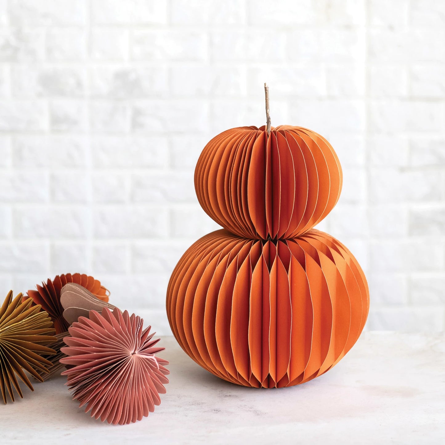Pumpkin Honeycomb Paper Ornament