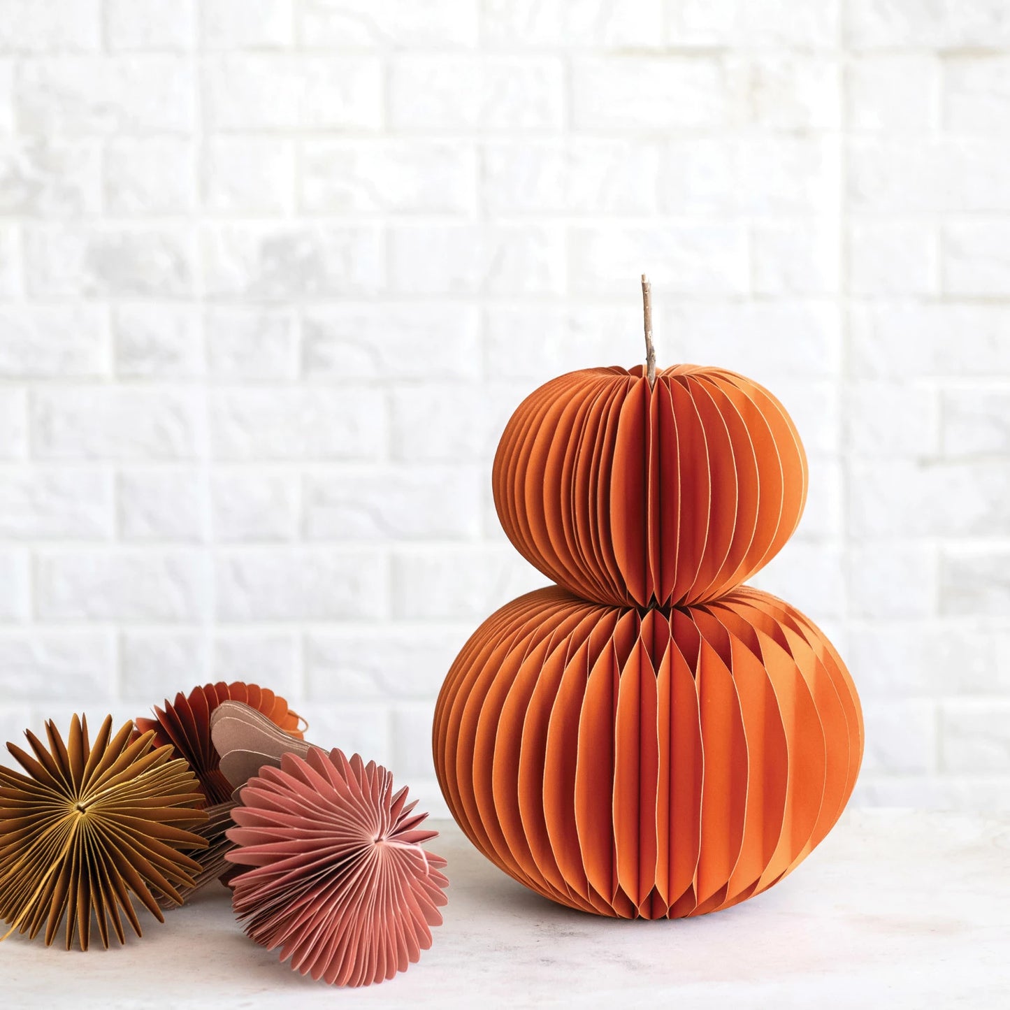 Pumpkin Honeycomb Paper Ornament