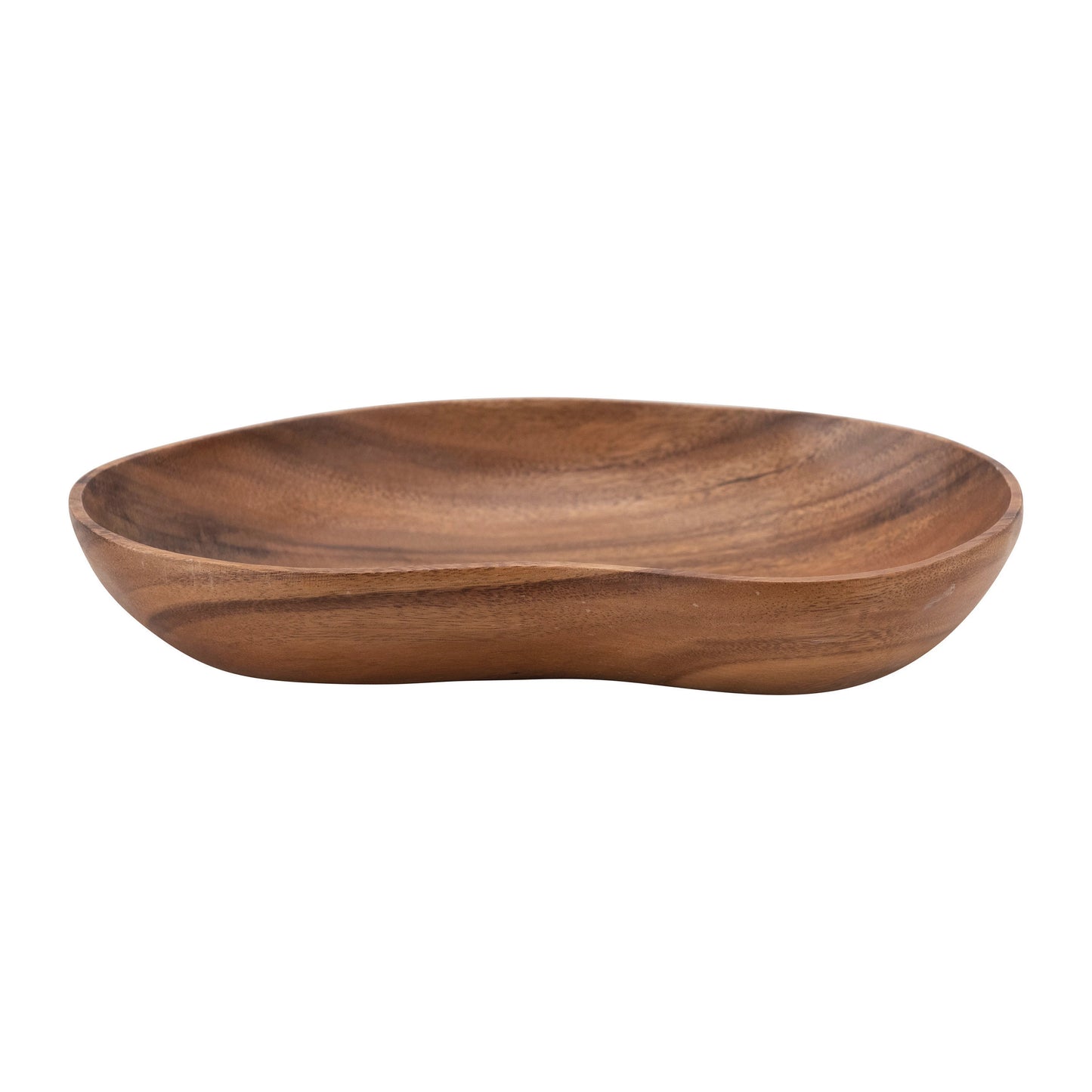 Hand-Carved Acacia Wood Bowl