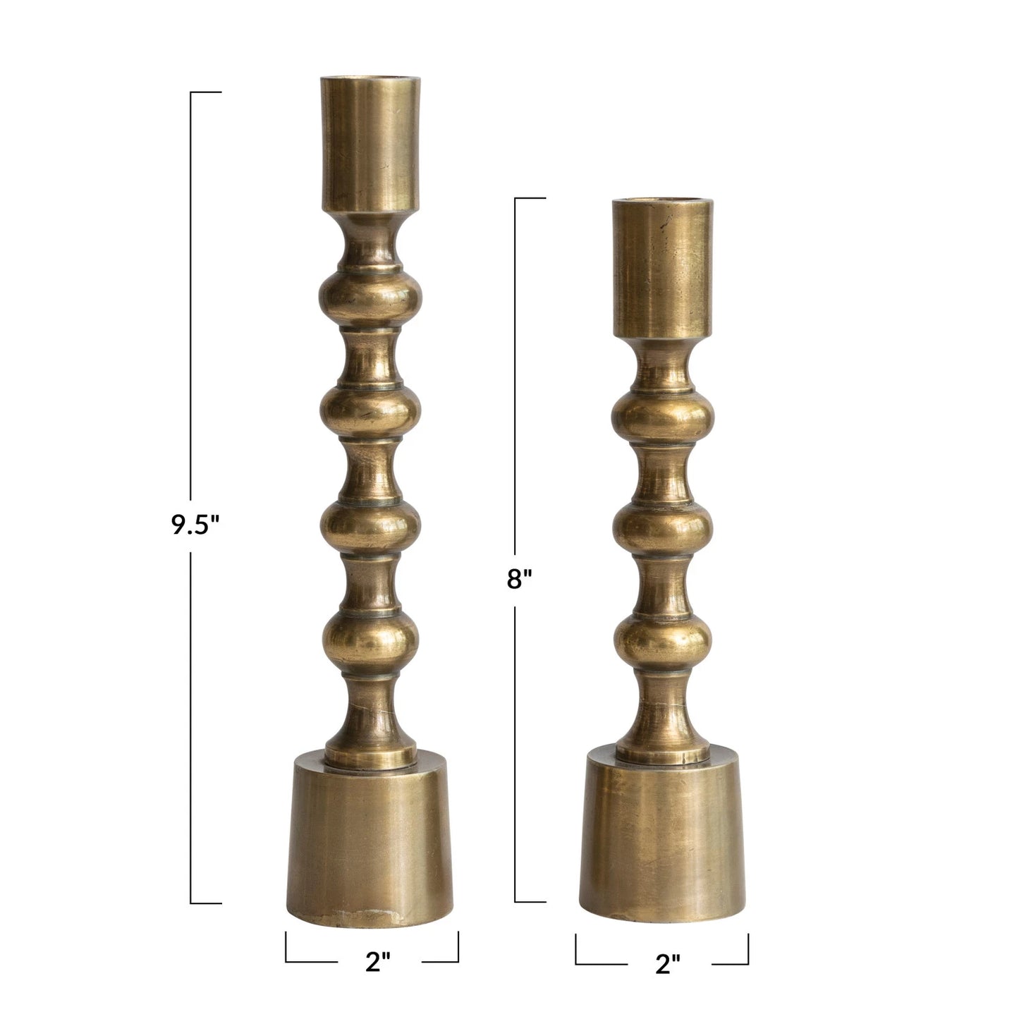 Brass Taper Holder Set