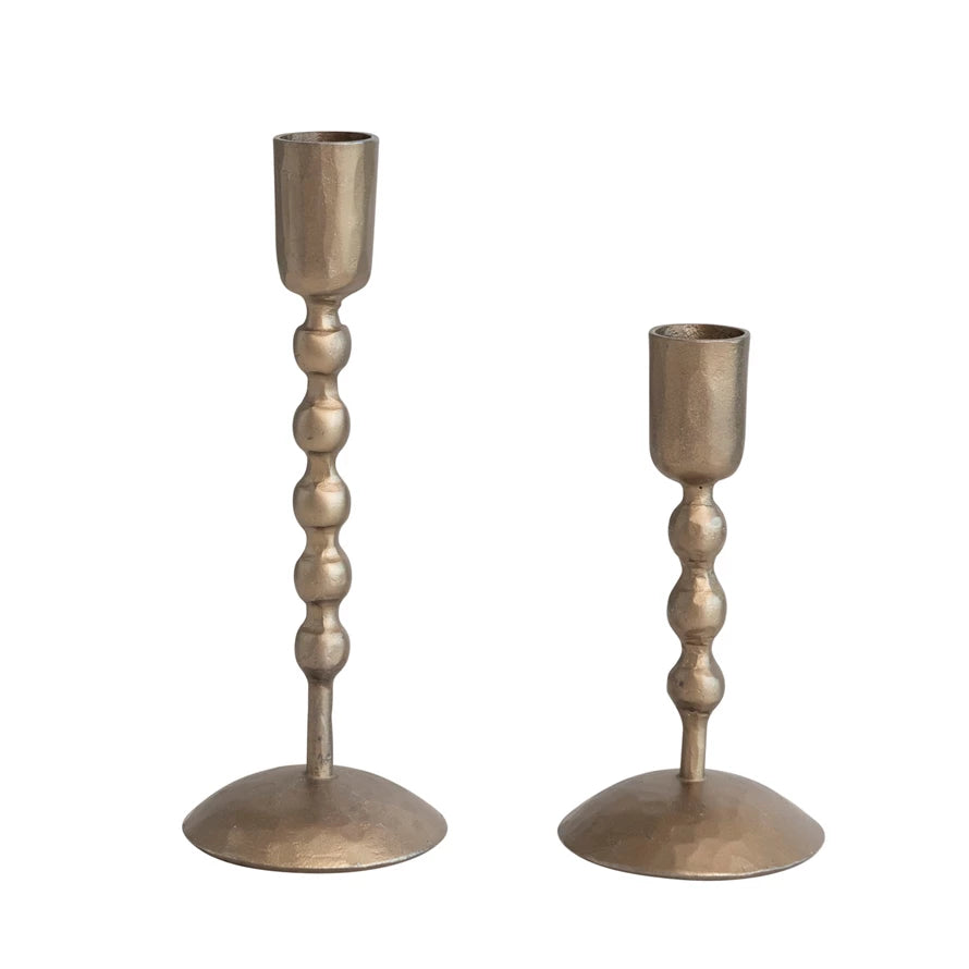 Hand-Forged Brass Iron Taper Holders