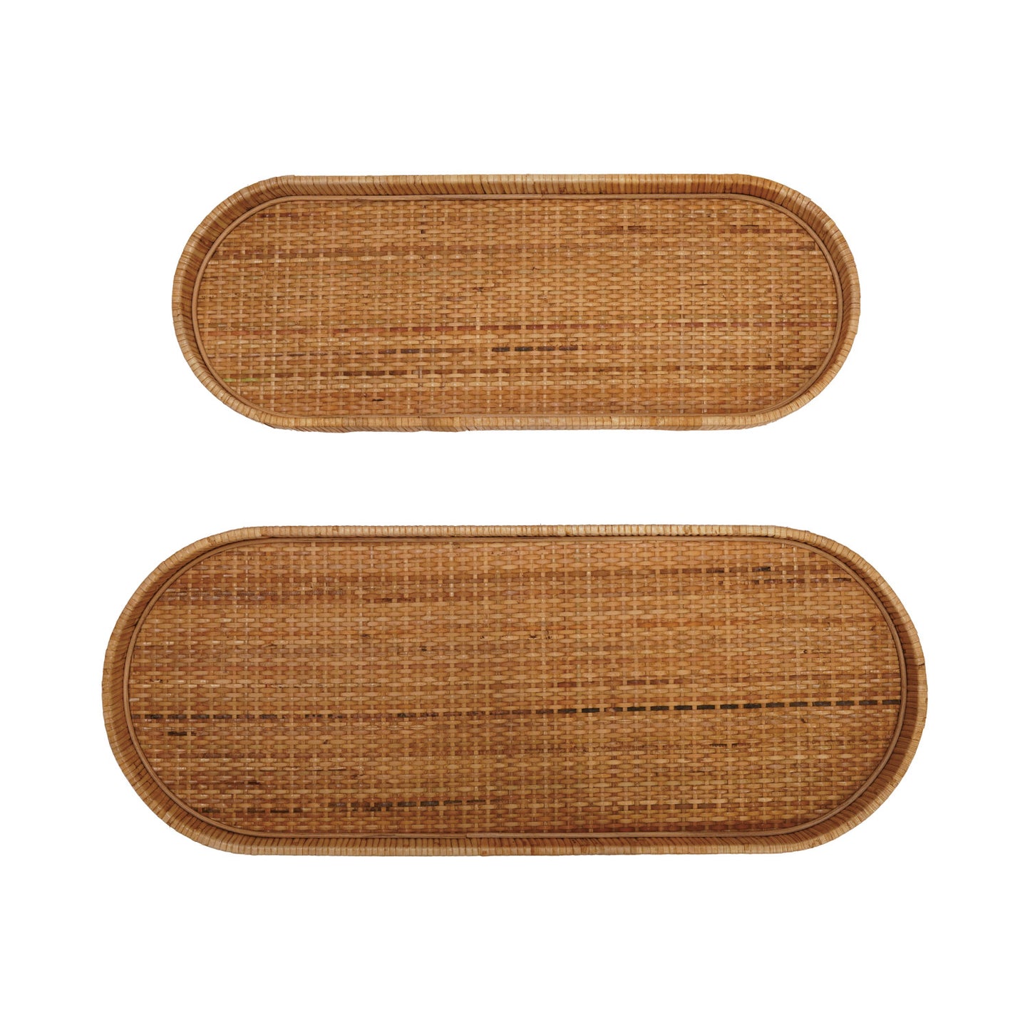 Oval Rattan Trays