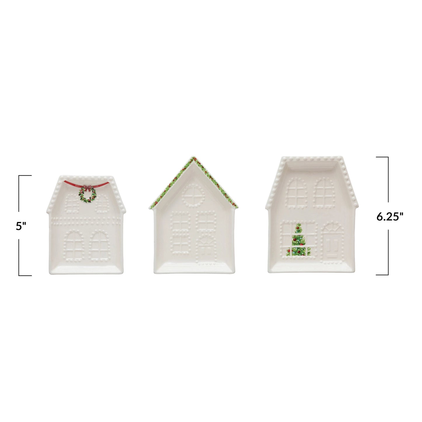 Embossed Stoneware House Plate