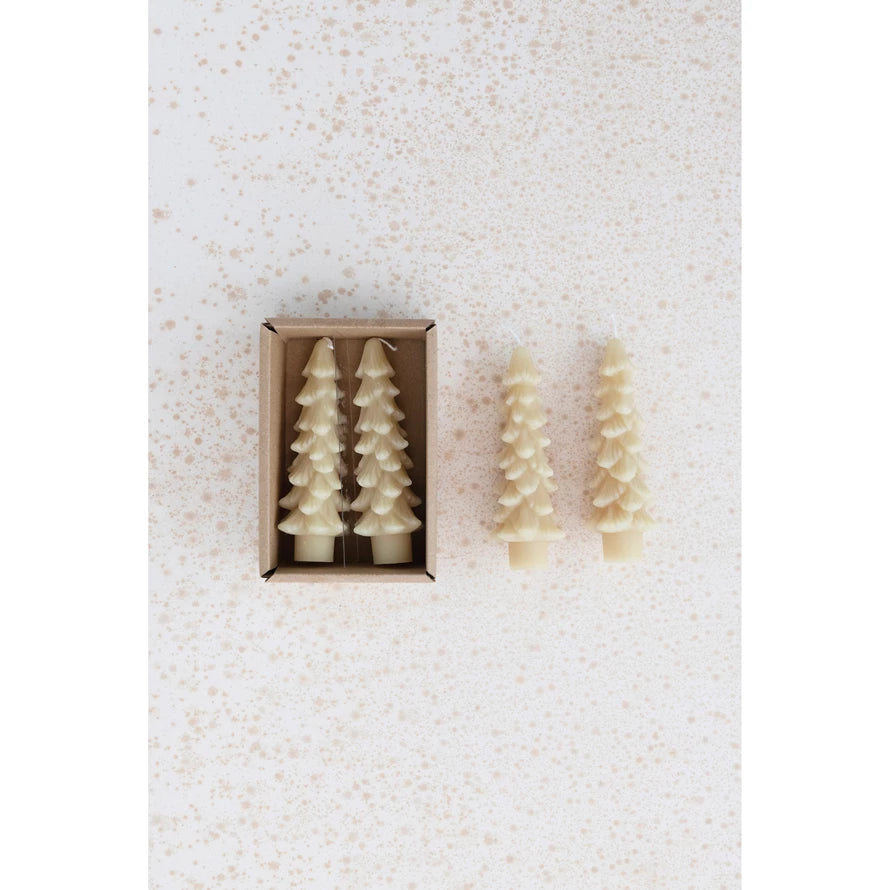 Small Unscented Tree Shaped Taper Candle