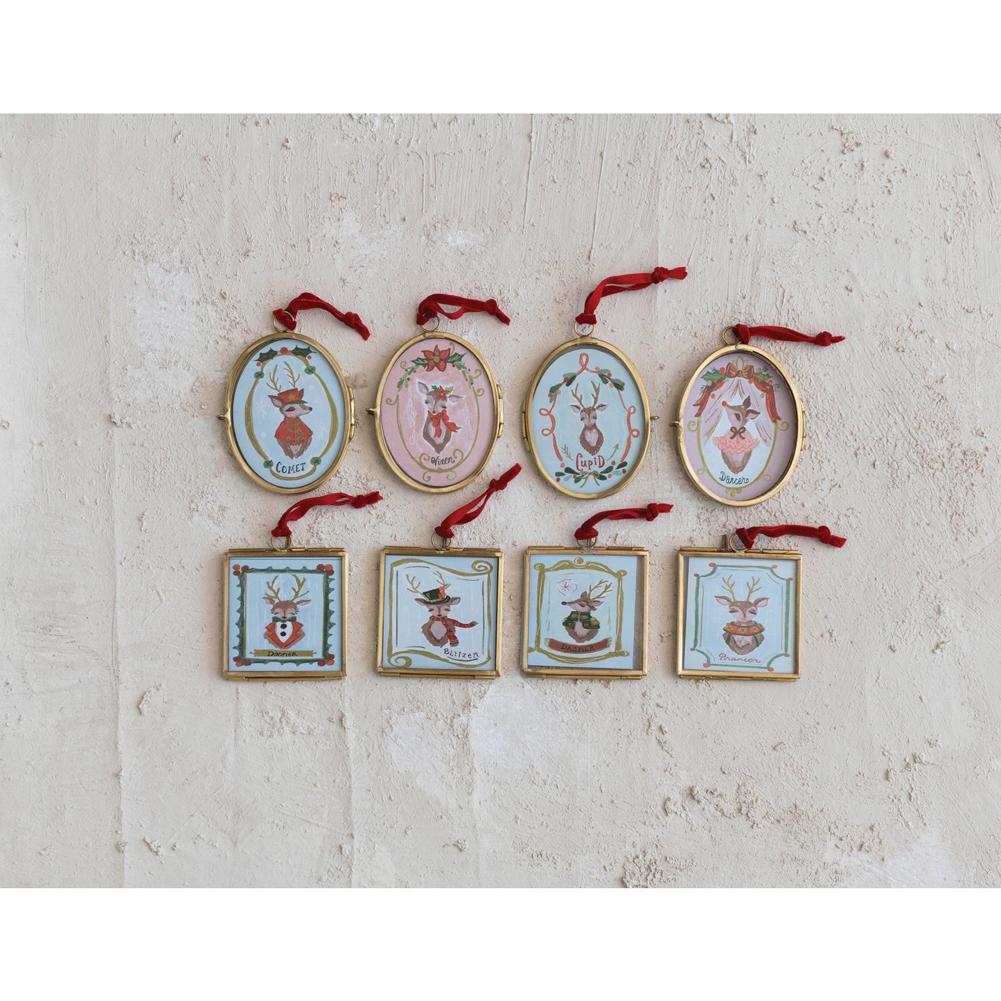 Reindeer Portrait Ornaments