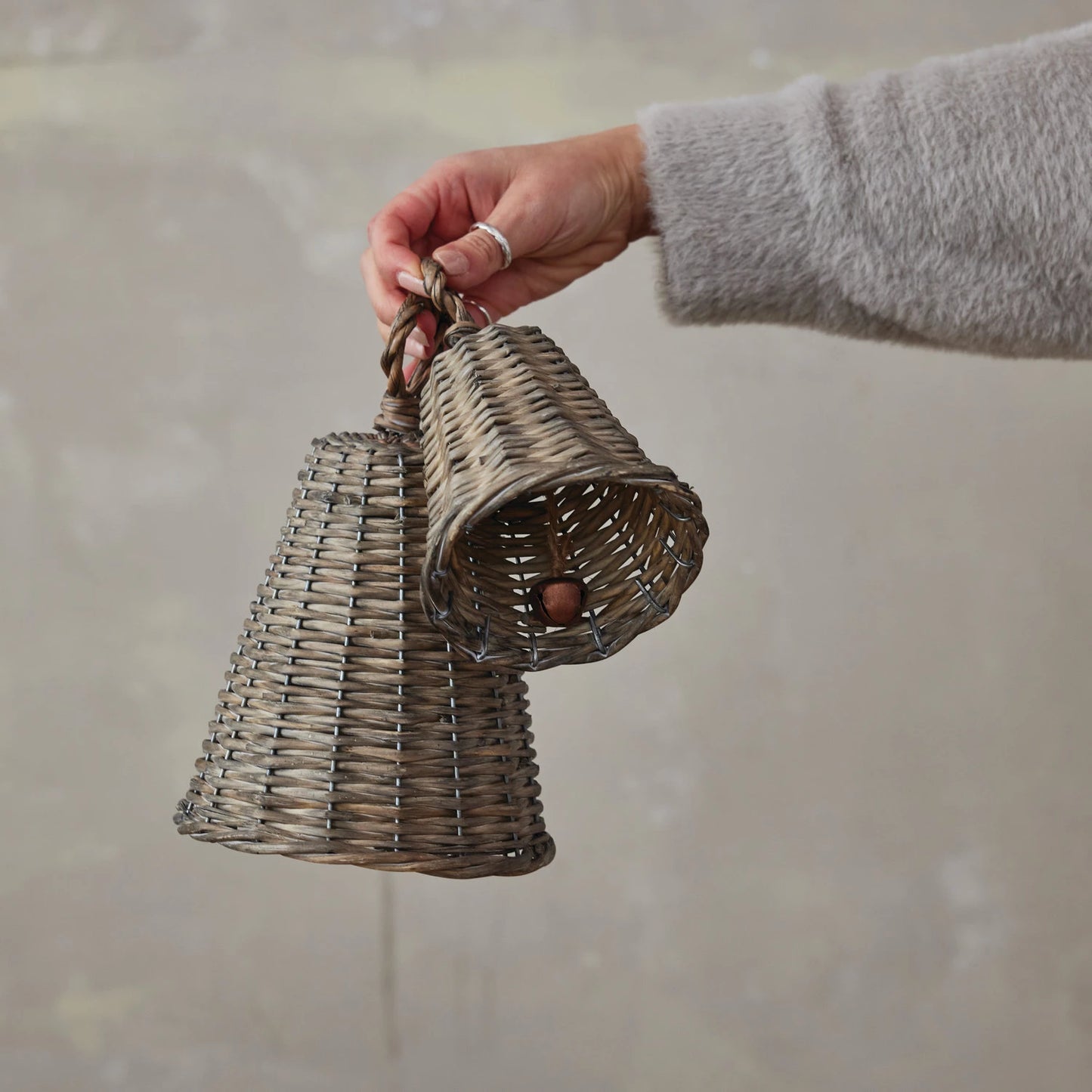 Woven Reed & Metal Bell