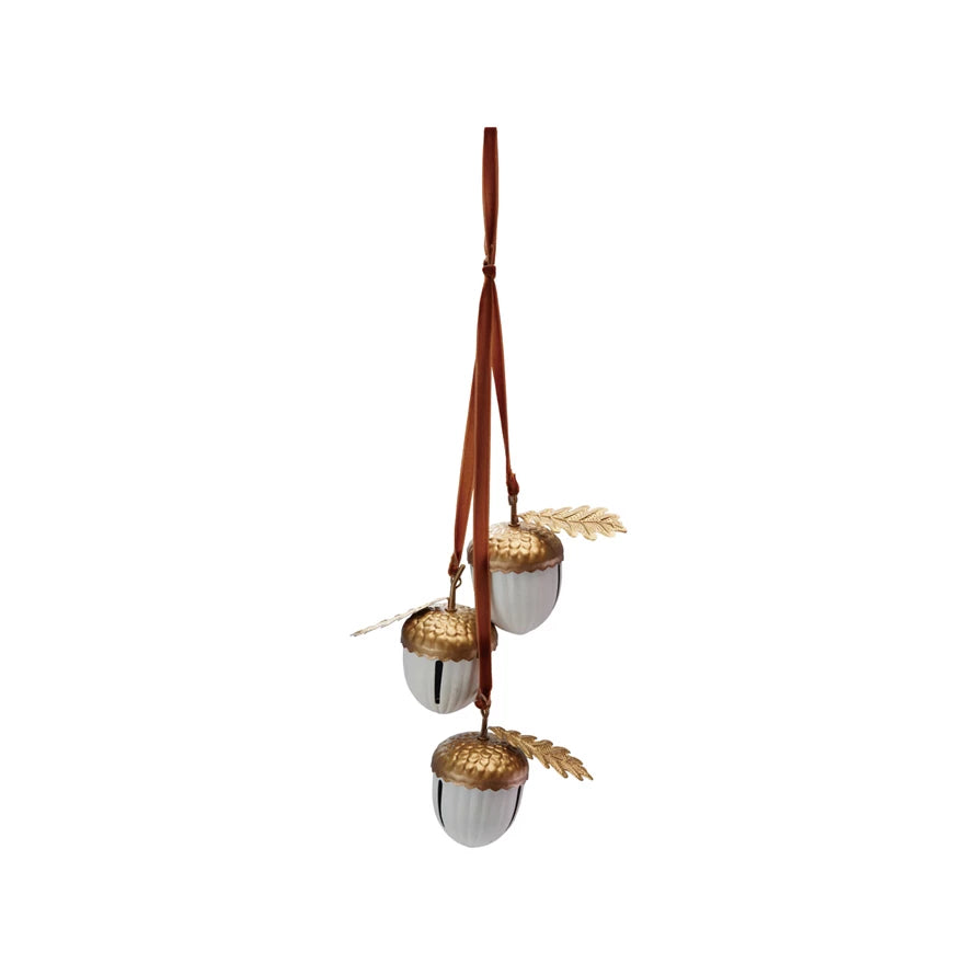Hanging Metal Acorn Bells