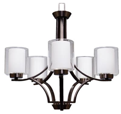 Saundra Matte Black 5 Light Chandelier