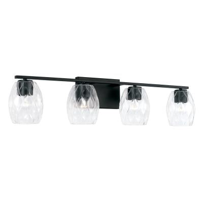 Luke Matte Black Vanity Light