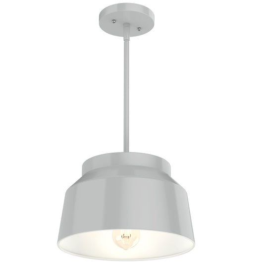 Carlie 1 Light Pendant in Dove Grey