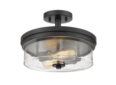 Bryant 2 Light Black Semi Flush