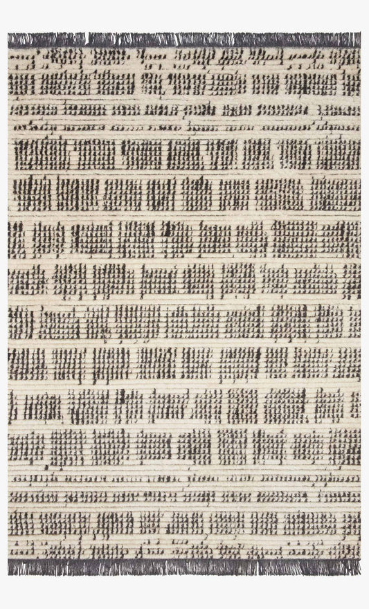 Alice Rug Cream/Charcoal Ticking