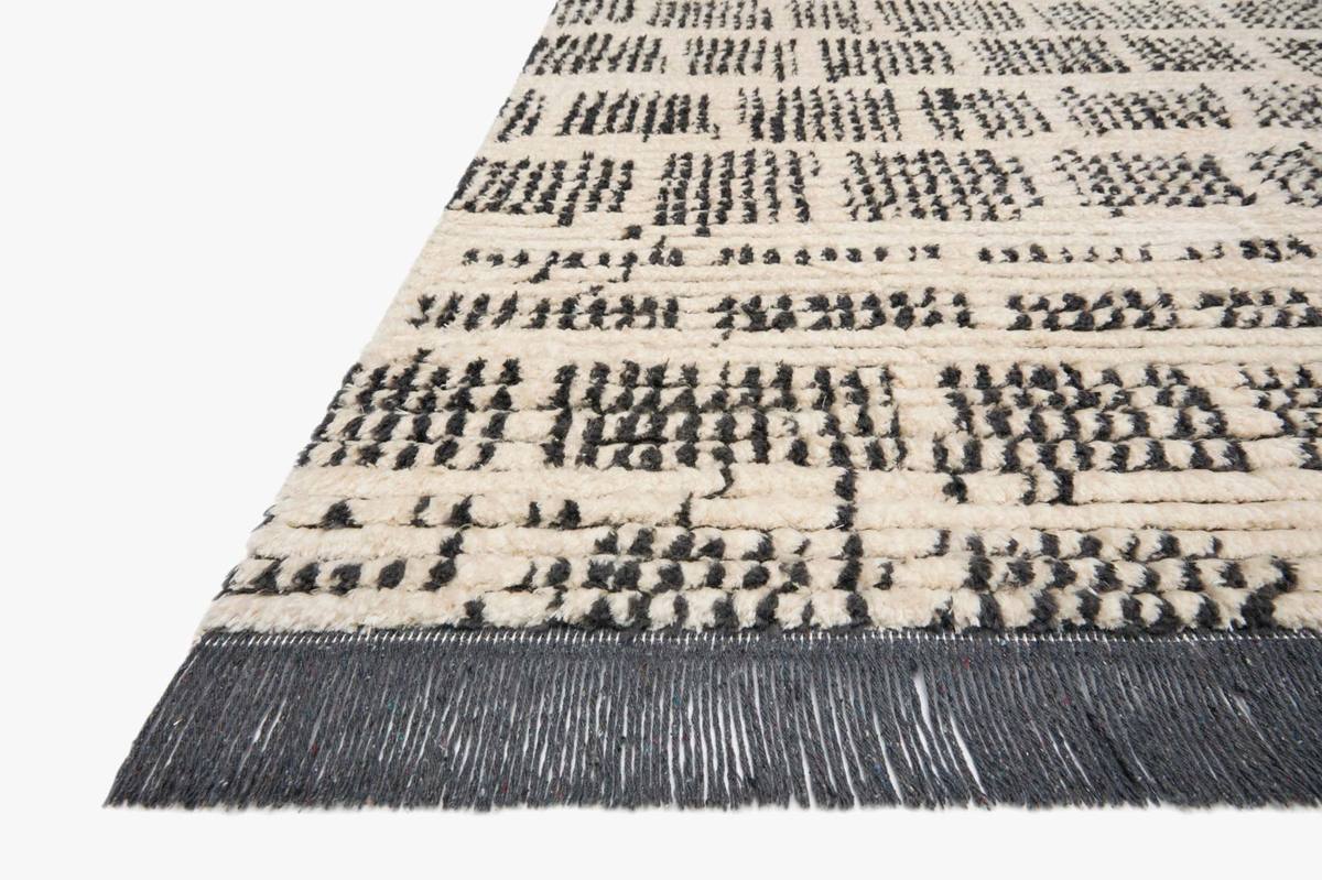 Alice Rug Cream/Charcoal Ticking