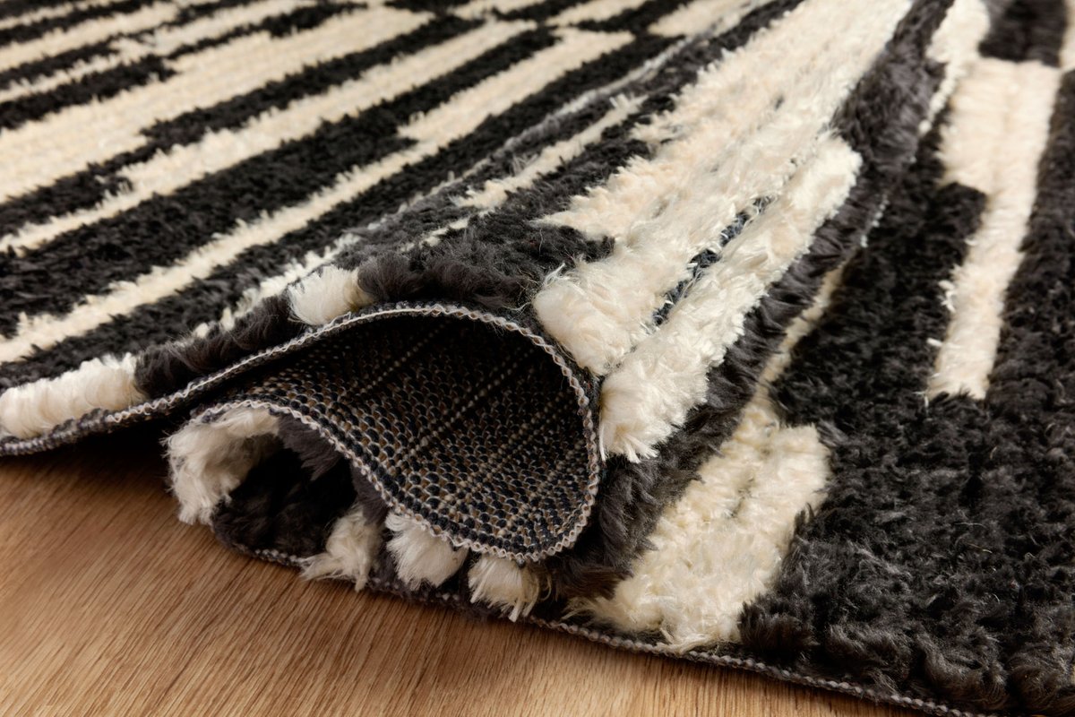 Alice Rug Cream/Charcoal Stripe