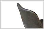 Grey Leather Dining Chair Set of 2