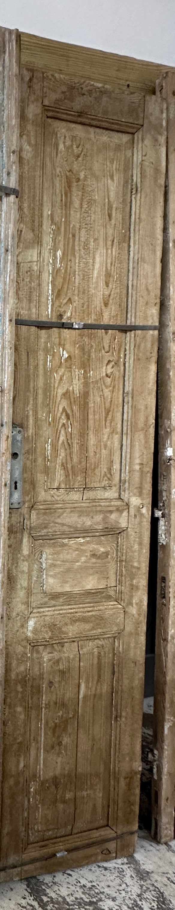 Vintage Egyptian Stripped Pine Door Pair