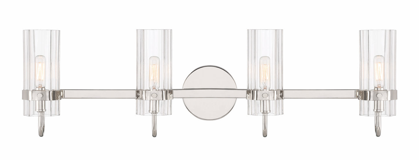 Tiffany Polished Nickel Vanity Light