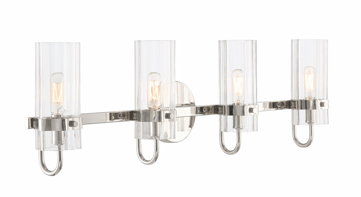 Tiffany Polished Nickel Vanity Light