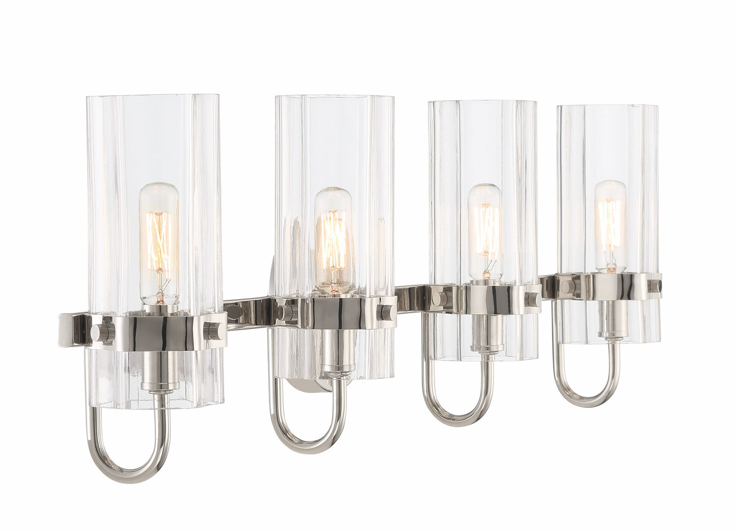 Tiffany Polished Nickel Vanity Light