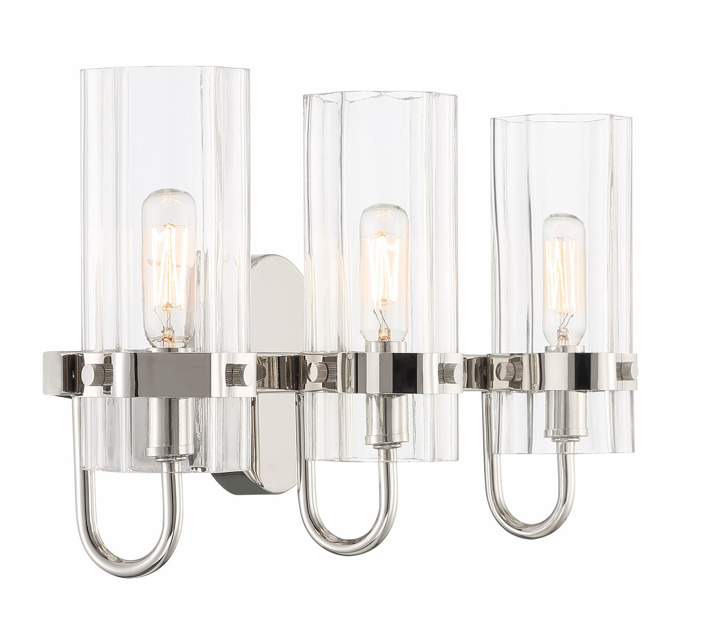 Tiffany Polished Nickel Vanity Light