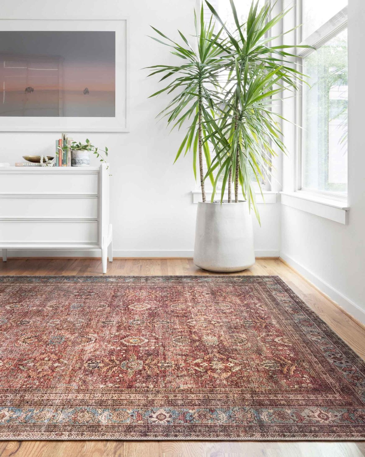 Layla Brick Blue Rug