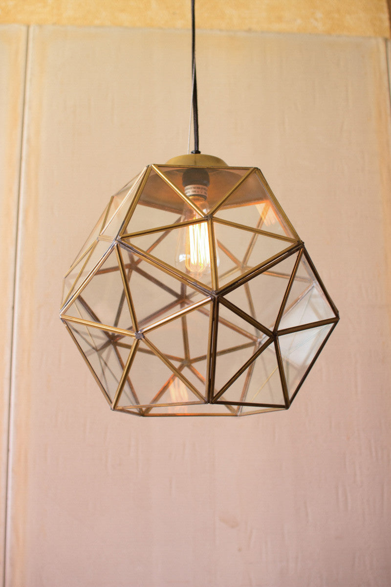 Antique Gold Faceted Pendant