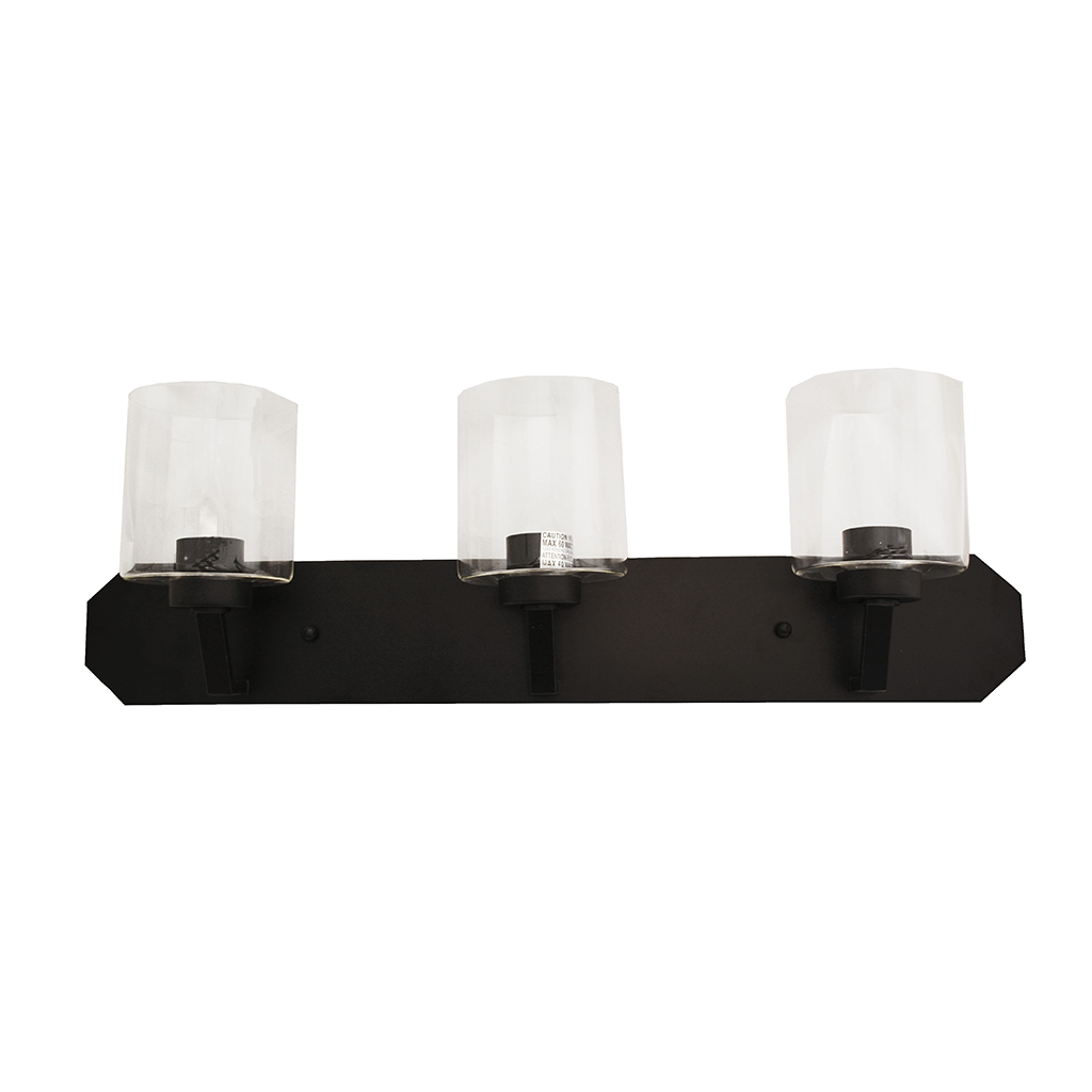 Piper Matte Black & Clear Vanity