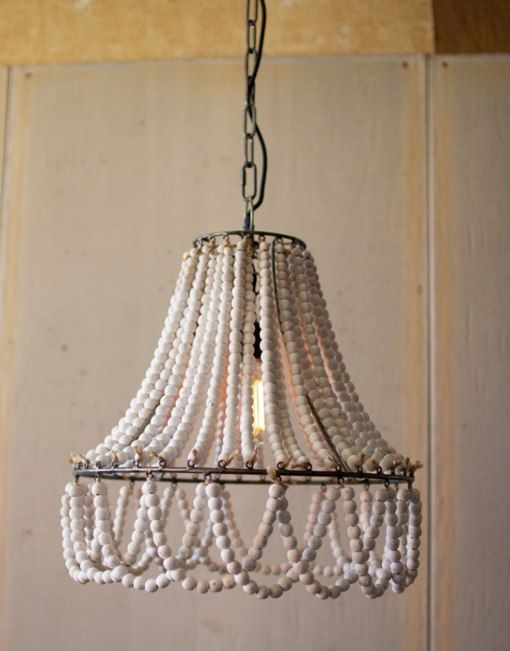 Wood Beads Pendant Light