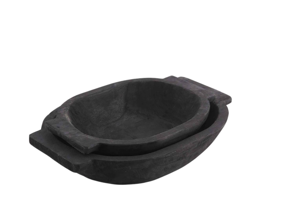 Black Oval Dough Bowls