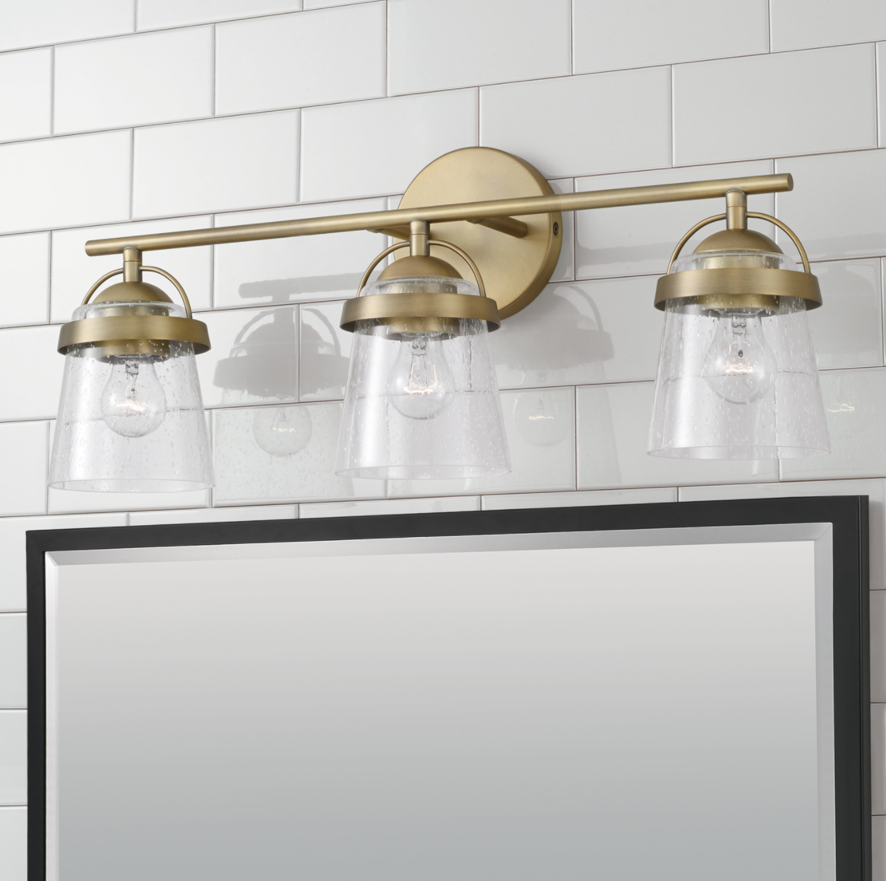 Mila Aged Brass Vanity Light